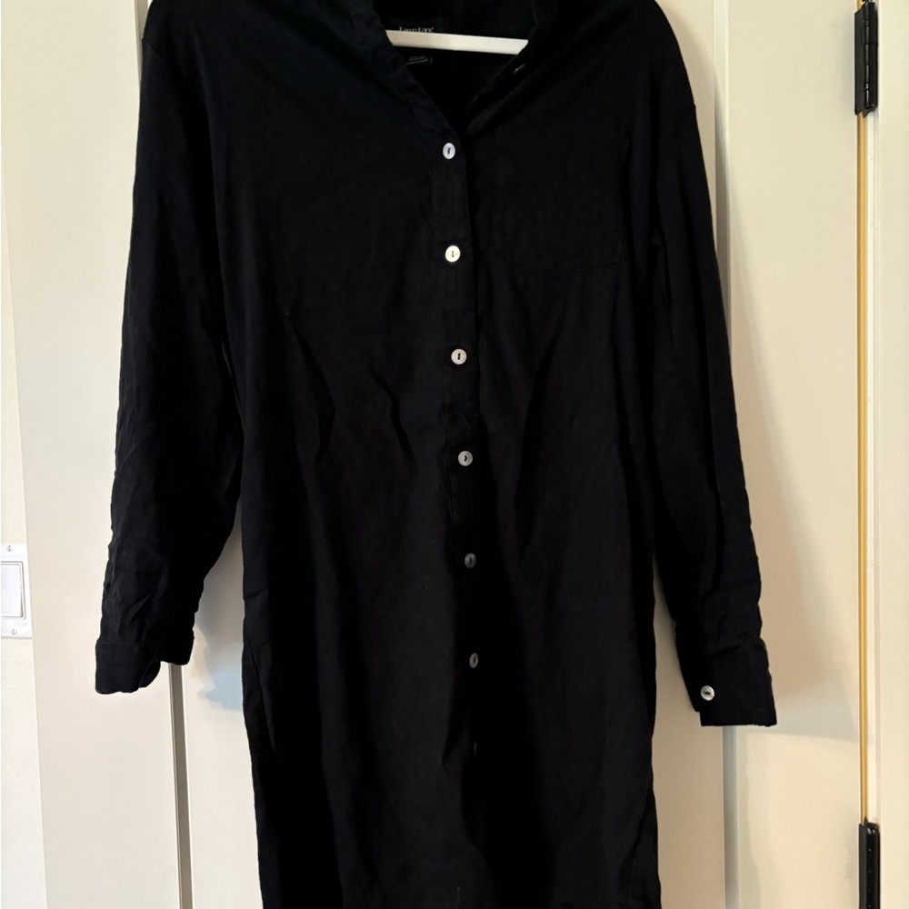 Black Casual Button Down Shirt